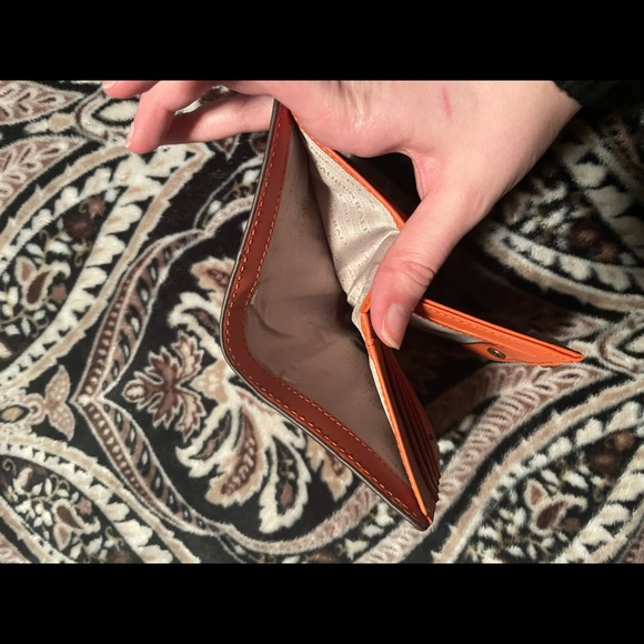 LRL Brown & Orange Leather Wallet - Picture 6 of 7
